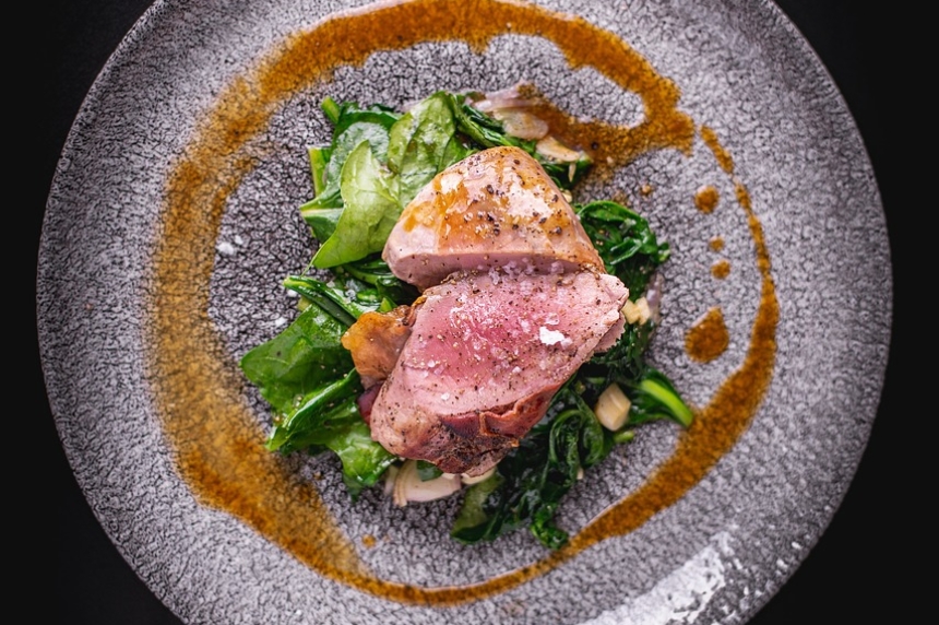 Solomillo ibérico con salsa de trufa